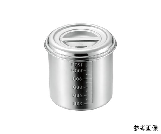 赤川器物製作所 AG 18-8深型キッチンポット(目盛付) 12cm(1.4L) 11012-1 1個（ご注文単位1個）【直送品】