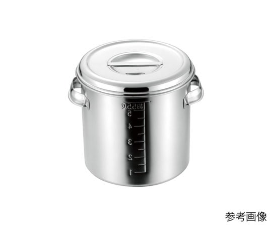 赤川器物製作所 AG 18-8深型キッチンポット(目盛付) 24cm(11.0L) 11024-1 1個（ご注文単位1個）【直送品】