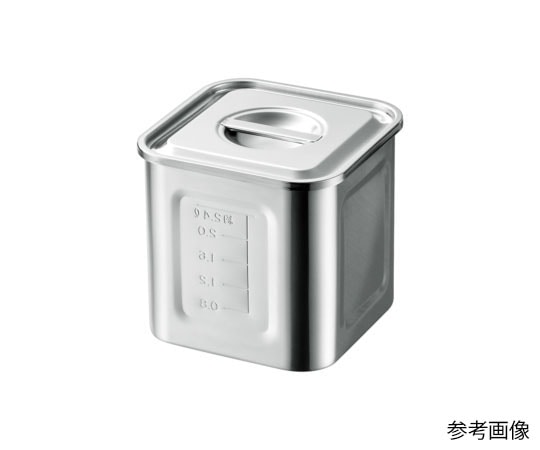 赤川器物製作所 AG 18-8目盛付角キッチンポット 10.5cm(1.1L) 12105 1個（ご注文単位1個）【直送品】