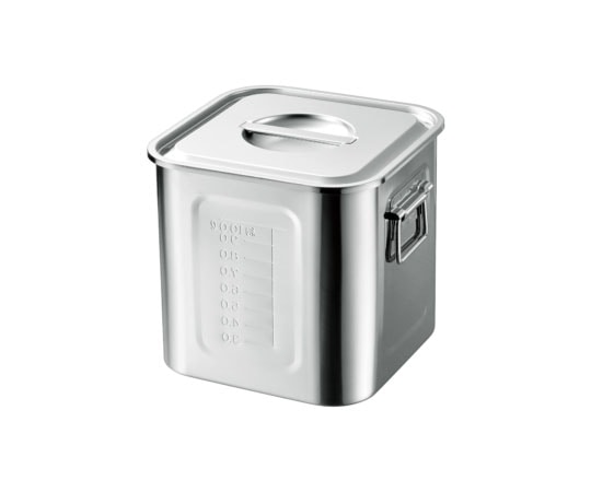 赤川器物製作所 AG 18-8目盛付角キッチンポット 21cm(8.6L) 12210 1個（ご注文単位1個）【直送品】