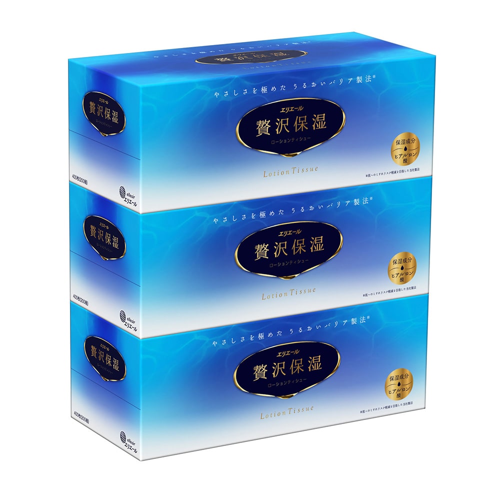 エリエール(大王製紙) エリエール 贅沢保湿 200W3P 1ケース(200組×30箱入) 21000077 1ケース（ご注文単位1ケース）【直送品】