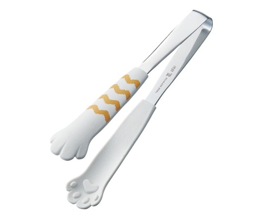 アズワン 18-0卓上トングきゃっちだにゃん しま白  1個（ご注文単位1個）【直送品】