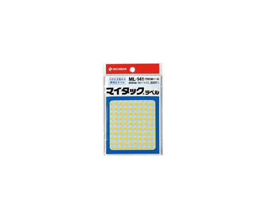 ニチバン マイタック カラーラベル 黄 5mm 1パック(130片×15シート入) ML-1412 1パック(ご注文単位1パック)【直送品】