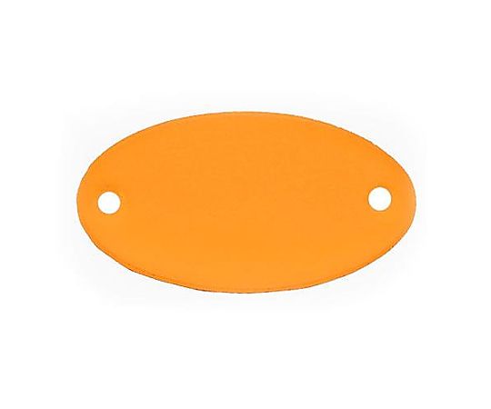 アズワン 29x52mm タグブランク(アルミ 楕円/オレンジ/5枚 EA591HG-34A 1袋(ご注文単位1袋)【直送品】