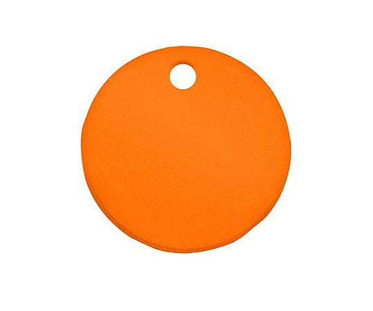 アズワン 38mm    タグブランク(アルマイトアルミ 丸/オレンジ/5枚) EA591HG-83A 1袋(ご注文単位1袋)【直送品】