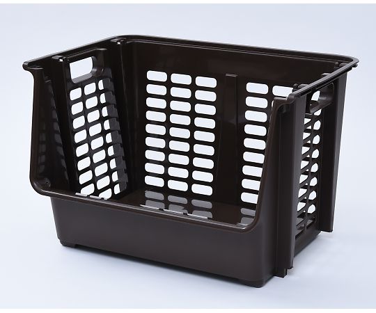 山善(YAMAZEN) 積み重ねバスケット 深型 ブラウン YST-30(BR) 1個(ご注文単位1個)【直送品】