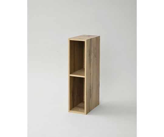 山善(YAMAZEN) すきま収納 カラーボックス本棚 スリムユニット 15cm×2段 SLU-60152(OAK3D) 1台(ご注文単位1台)【直送品】
