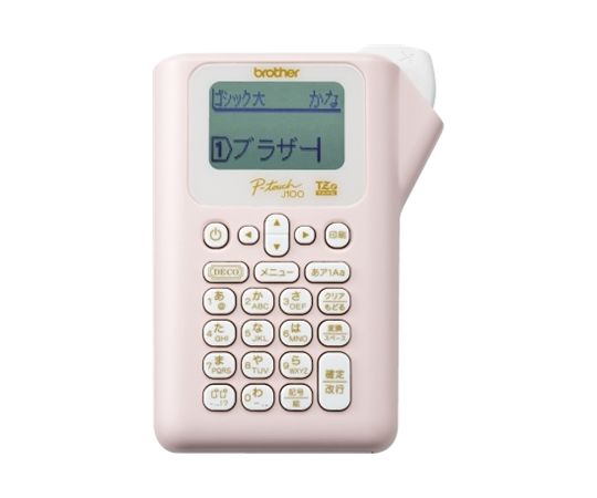 ブラザー ラベルライター P-touch J100 ピンク PT-J100P 1個(ご注文単位1個)【直送品】