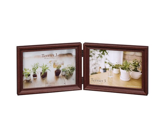 ハクバ写真産業 フォトフレーム テリア3 2Lサイズ 2面(ヨコ・ヨコ) ブラウン FWTR3-BR2L2Y 1個(ご注文単位1個)【直送品】