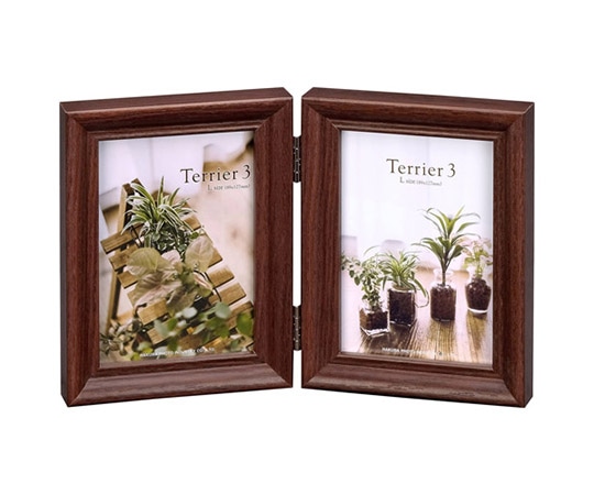 ハクバ写真産業 フォトフレーム テリア3 Lサイズ 2面(タテ・タテ) ブラウン FWTR3-BRL2T 1個(ご注文単位1個)【直送品】
