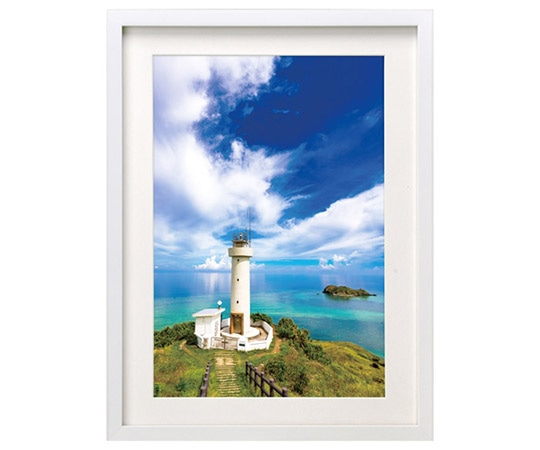 ハクバ写真産業 木製額縁 MM-01 ワイド4切サイズ ホワイト FWMM01-WTW4 1個(ご注文単位1個)【直送品】