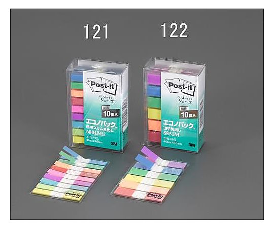 エスコ 6x44㎜ 粘着見出しラベル(20枚x10個/9色) EA762GA-121 1箱(ご注文単位1箱)【直送品】