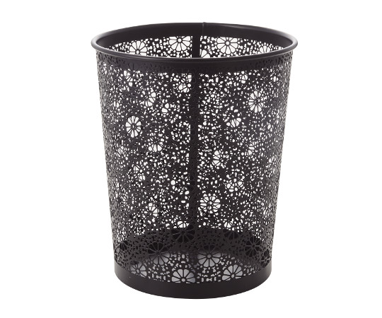 パール金属 スチールレースバスケット デイジー ブラック N-8241 1個（ご注文単位1個）【直送品】