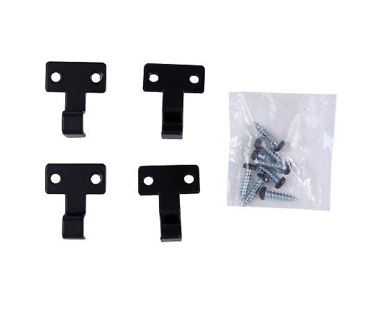 和気産業 Lacety(ラスティー) 固定金具 木材用 黒 4セット入 LAC-036 1セット（ご注文単位1セット）【直送品】