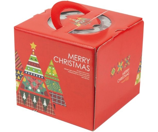 ヤマニパッケージ ケーキ箱 カラフルツリー 4.5号 100枚 20-2322 1ケース（ご注文単位1ケース）【直送品】