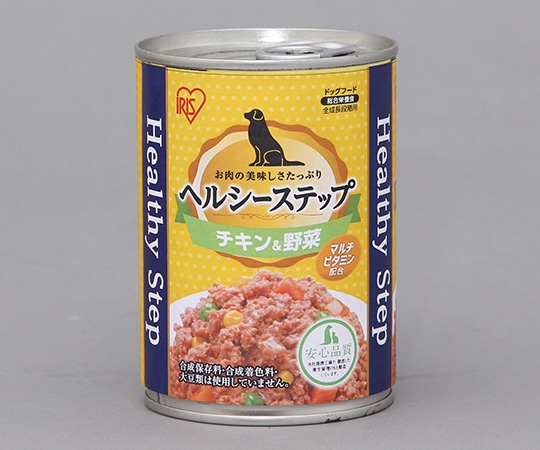 アイリスオーヤマ ヘルシーステップ チキン&野菜 375g φ75×103mm P-HLC-CV 1缶（ご注文単位1缶）【直送品】