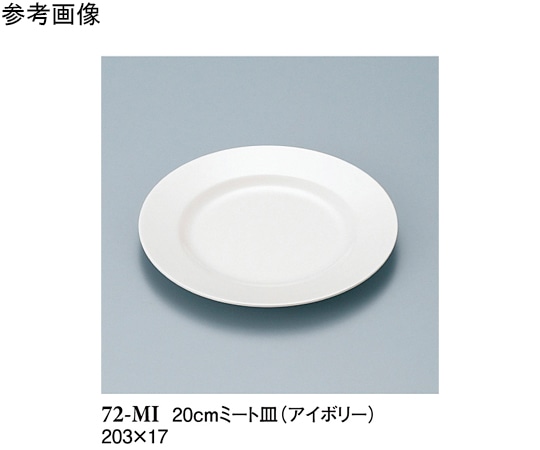 スリーライン 20cm ミート皿 アイボリー 100個入 72-MI 1ケース（ご注文単位1ケース）【直送品】