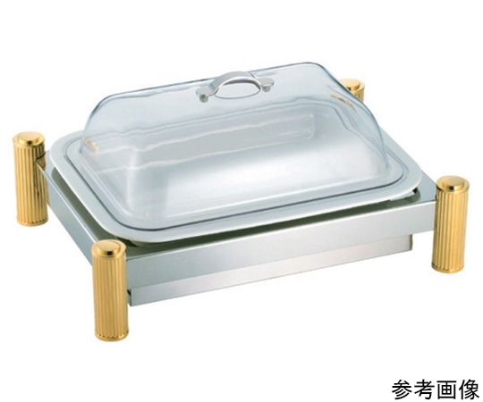 アズワン SW 電気ビュッフェウォーマースタンド 角陶器皿セット 20インチ  1個（ご注文単位1個）【直送品】