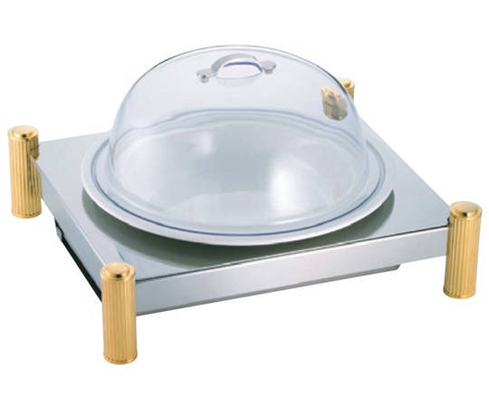 アズワン SW 電気ビュッフェウォーマースタンド 丸陶器皿セット 14インチ  1個（ご注文単位1個）【直送品】