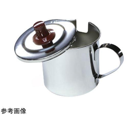 猪熊製作所 お好み焼用ソースポット(モリブデン鋼)小 ツマミ赤  1個（ご注文単位1個）【直送品】