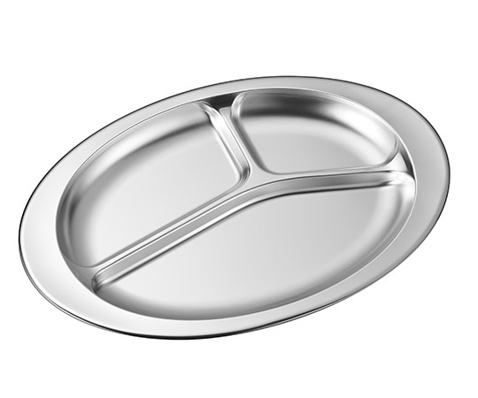 赤川器物製作所 18-8 3割ランチプレート 92712 1枚（ご注文単位1枚）【直送品】