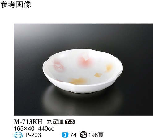 スリーライン 丸深皿 風音 10個入 M-713KH 1袋（ご注文単位1袋）【直送品】