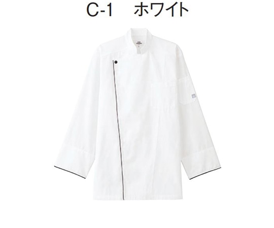 アズワン ウルトラ軽量コックコート[男女兼用] ホワイト LL AS-8709 LL C-1ホワイト 1枚（ご注文単位1枚）【直送品】