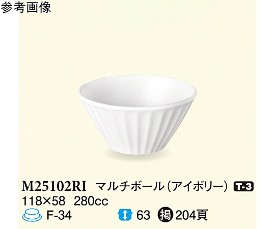スリーライン マルチボール アイボリー 118×58mm 10個入 M25102RI 1袋（ご注文単位1袋）【直送品】