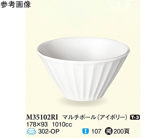 スリーライン マルチボール アイボリー 178×93mm 5個入 M35102RI 1袋（ご注文単位1袋）【直送品】