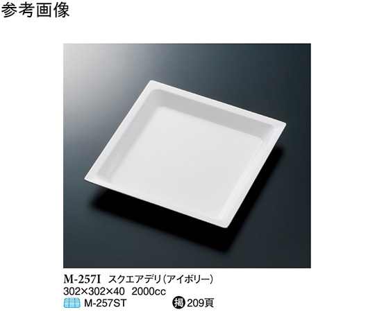 スリーライン スクエアデリ アイボリー 20個入 M-257I 1ケース（ご注文単位1ケース）【直送品】