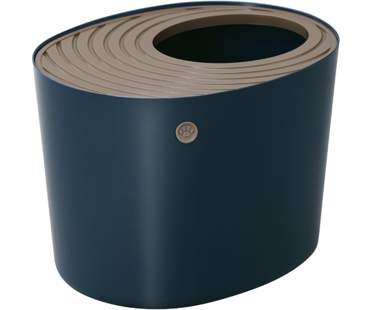 アイリスオーヤマ 上から猫トイレ ネイビー PUNT-530 1個（ご注文単位1個）【直送品】