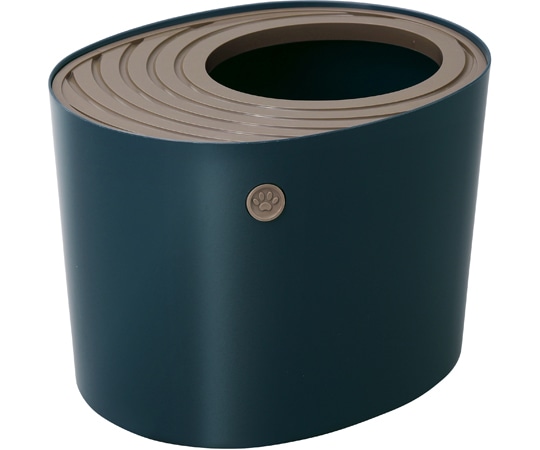 アイリスオーヤマ 上から猫トイレ プチ ネイビー PUNT-430 1個（ご注文単位1個）【直送品】