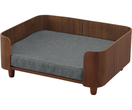 アイリスオーヤマ プライウッドスクエアペットベッド ウォールナット PW-SPB49 1個（ご注文単位1個）【直送品】