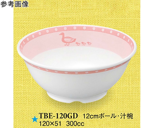 スリーライン 12cm ボール・汁椀 がぁがぁダック 80個入 TBE-120GD 1ケース（ご注文単位1ケース）【直送品】