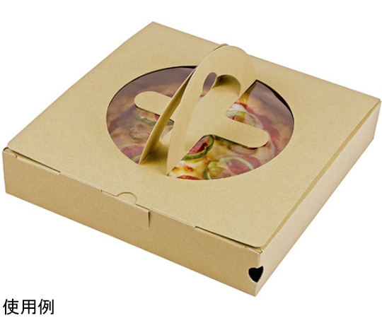 ヤマニパッケージ ピザ箱 手提 10インチ クラフト 100枚 10-402 1ケース(ご注文単位1ケース)【直送品】