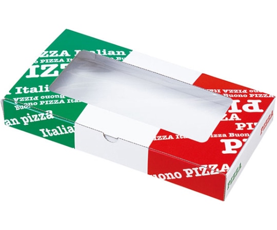 ヤマニパッケージ ピザ箱 イタリアーノ 14インチハーフ 窓付 100枚 12-235 1ケース(ご注文単位1ケース)【直送品】