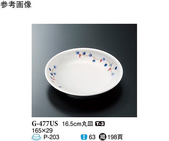 スリーライン 16.5cm 丸皿 遊奏 10個入 G-477US 1袋（ご注文単位1袋）【直送品】