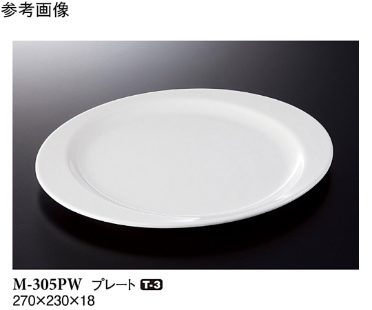 スリーライン プレート パルホワイト 10個入 M-305PW 1袋（ご注文単位1袋）【直送品】