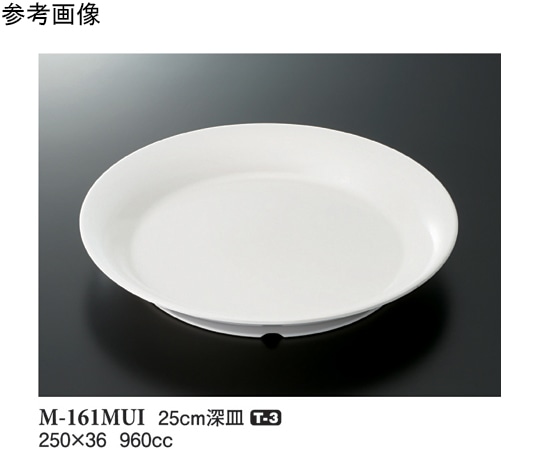 スリーライン 25cm 深皿 ミューズ 40個入 M-161MUI 1ケース（ご注文単位1ケース）【直送品】