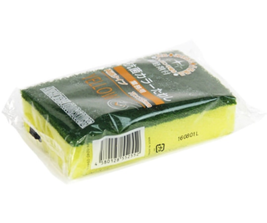 オザックス 抗菌カラーたわし イエロー H75cm×W115mm 10個×6箱入  1ケース（ご注文単位1ケース）【直送品】