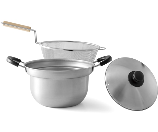 和平フレイズ ダンチュウ 木柄ザル付鍋セット22cm DA-36 1個（ご注文単位1個）【直送品】