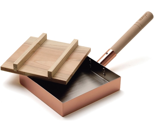 和平フレイズ ダンチュウ 純銅玉子焼 木蓋付(18cm×18cm) DA-37 1個（ご注文単位1個）【直送品】