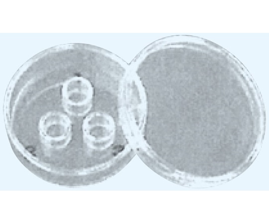 日本理化学器械 小 ディッシュ3ウェル ほうけい酸ガラス(JR-1) C-3 1個（ご注文単位1個）【直送品】