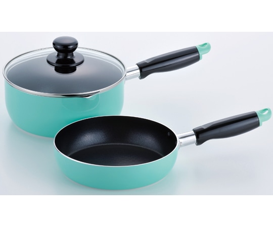 和平フレイズ CS IH雪平鍋&フライパン 18cm グリーン CM-9629 1セット（ご注文単位1セット）【直送品】