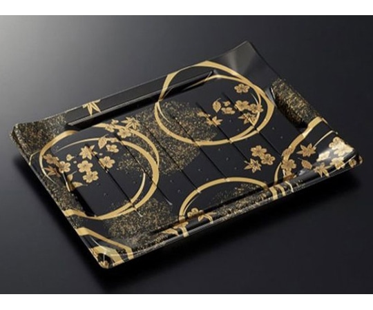 中央化学 寿司容器 HS波ね皿 27-21 松月黒-BK 身 300枚 387308 1ケース(ご注文単位1ケース)【直送品】