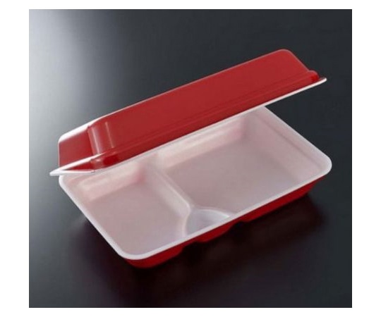 中央化学 弁当容器 C-AP街デリ BOX25-16 赤 本体蓋一体型容器 240枚 120048 1ケース(ご注文単位1ケース)【直送品】