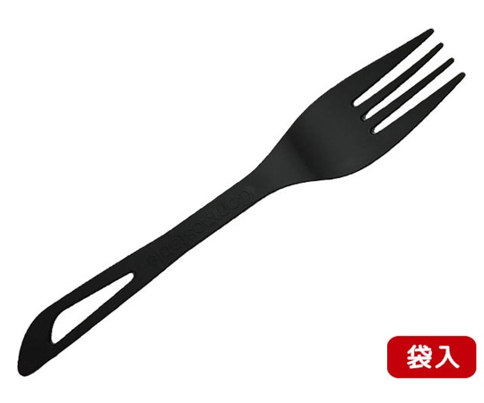 パックスタイル CPLAフォーク165 黒 単袋入 100枚×10パック入 624039 1ケース（ご注文単位1ケース）【直送品】