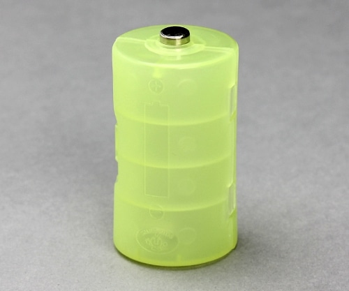 旭電機化成 単2が単1になる電池アダプター ライトグリーン 1パック(2個入) ADC-210LG 1パック(ご注文単位1パック)【直送品】