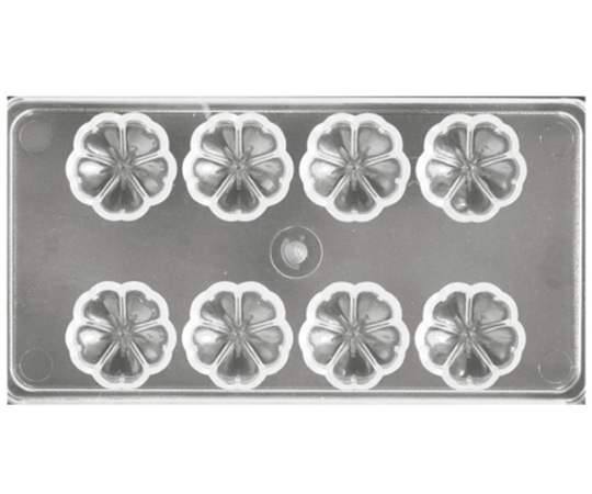 アズワン 和菓子モールド A-5043 さくら8個取  1個(ご注文単位1個)【直送品】