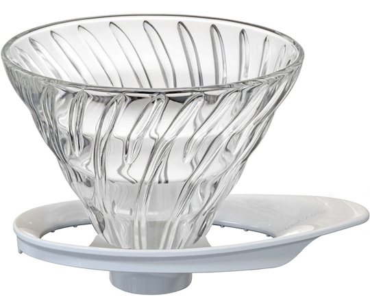 HARIO V60 耐熱ガラス透過ドリッパー 02 ホワイト VDGR-02-W 1個（ご注文単位1個）【直送品】